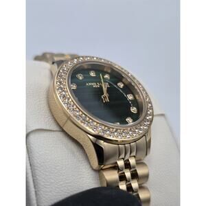 Anne Klein New York Malachite Crystal Accented Women's Quartz Watch 12-7784MAGB